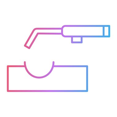 Bir matkap simgesinin vektör illüstrasyonu