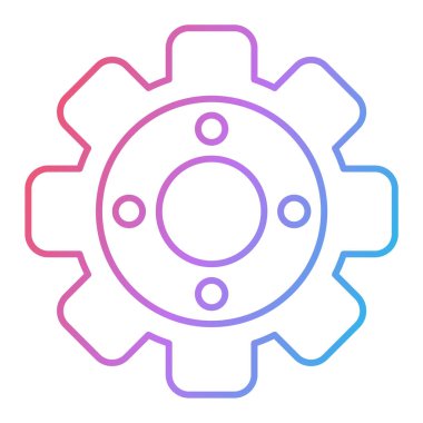 dişli simgesinin vektör illüstrasyonu