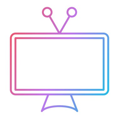 TV simgesi vektör illüstrasyonu