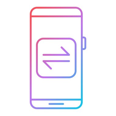 Cep telefonu çizgisi biçim vektör illüstrasyon tasarımlı akıllı telefon