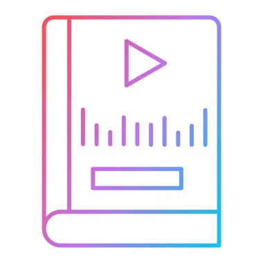  ses kitabı simgesi vektör illüstrasyonu