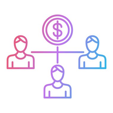 iş ve finans çizgisi simgesi, vektör illüstrasyonu