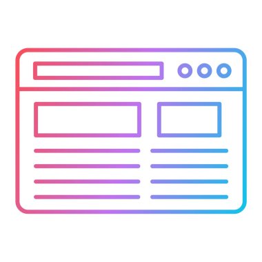 Web ve mobil uygulama tasarımınız için beyaz arkaplanda izole edilmiş tarayıcı simgesi vektörü, dizüstü bilgisayar logosu kavramı