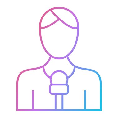 muhabir simge vektör çizim