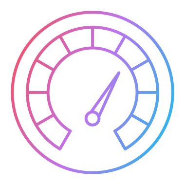 Düz stilde hız göstergesi simgesi. vektör illüstrasyonu.