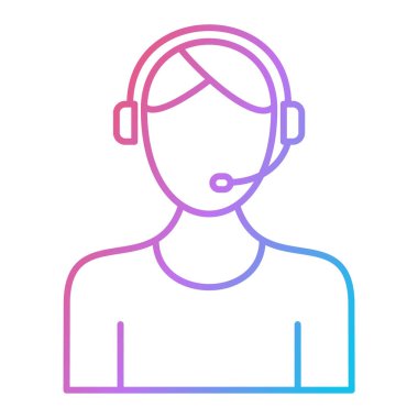 Çağrı merkezi ikon vektör illüstrasyonu