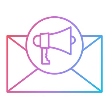 ileti vektör renk çizgisi simgesi