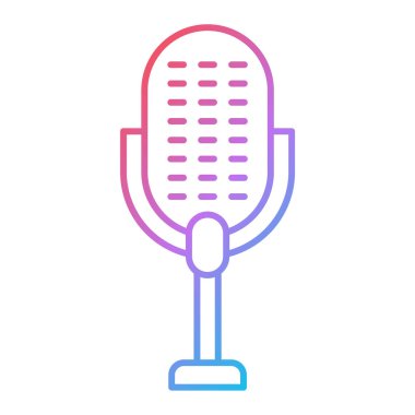 mikrofon satırı simgesi, vektör çizim