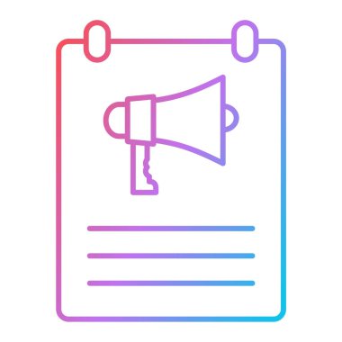 megafon vektör ince çizgi simgesi