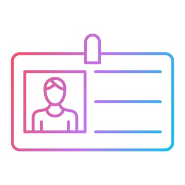 ID kart simgesi vektör illüstrasyonu