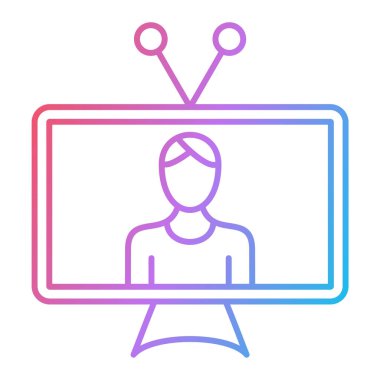 Web çizgisi ikon vektör illüstrasyonu