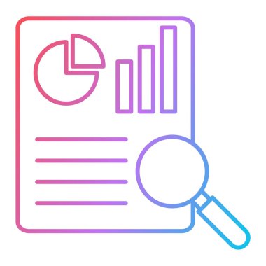 Analiz. Web simgesi basit illüstrasyon