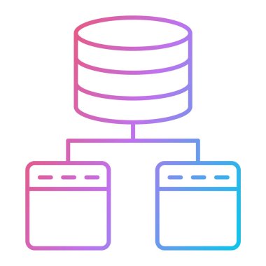 veritabanı vektör çizgisi simgesi