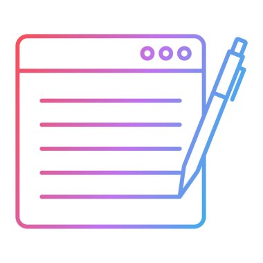 tarayıcı simgesi vektör illüstrasyonu