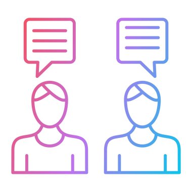 İnsanların vektör illüstrasyonu ve iletişim simgesi