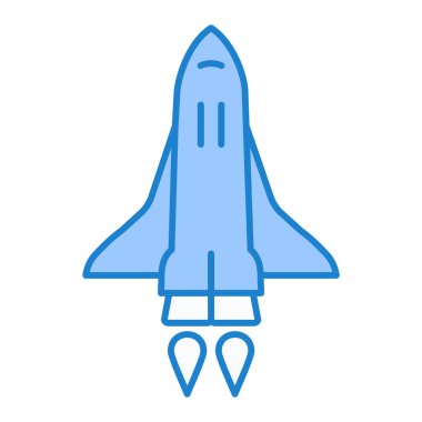 roket ikonu vektör illüstrasyonu