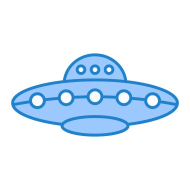 UFO simgesi. Web için gezegen vektör simgelerinin özet çizimi