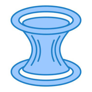 Mavi su borusu ikonu. Web için basit bir beyzbol ayakkabı vektör simgesi çizimi