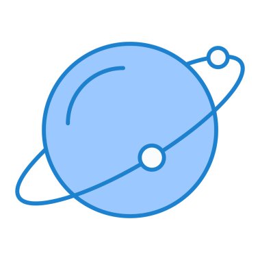 Gezegen ikonu. küresel iletişim ve internet teması. Yalnız tasarım. vektör illüstrasyonu