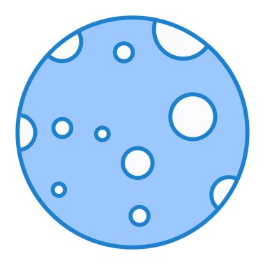 Ay simgesi. Web için gezegen vektör simgelerinin özet çizimi