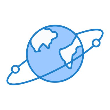 Dünya haritası vektör çizimine sahip gezegen.