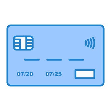 Kredi kartı ikonu vektör illüstrasyonu