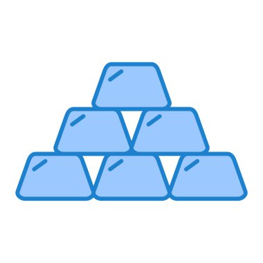 Altın çubuk simgesinin vektör illüstrasyonu