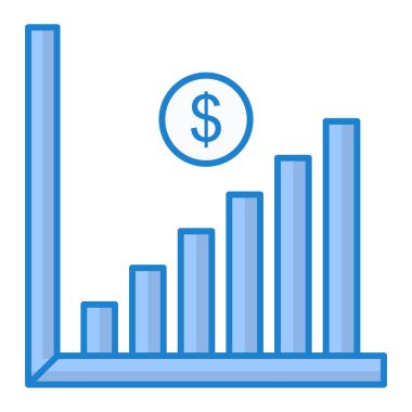 finansal büyüme grafik vektörü çizimi