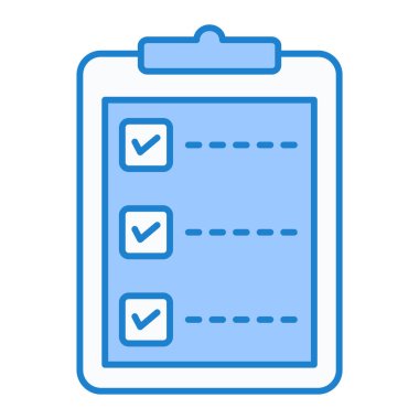 Kontrol listesi simgesi vektör illüstrasyonu