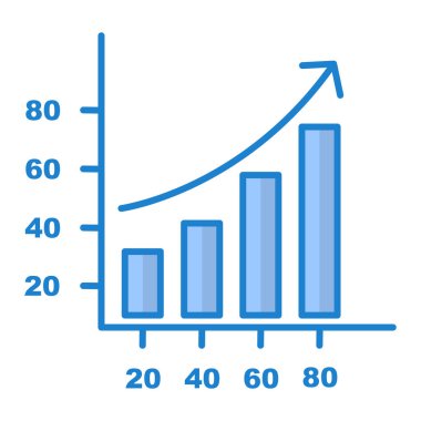 Bar çizelgesi simgesi. vektör illüstrasyonu