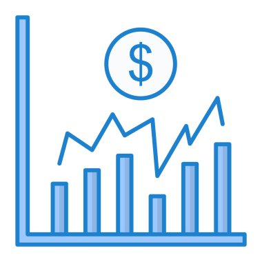 finansal büyüme grafik vektörü çizimi