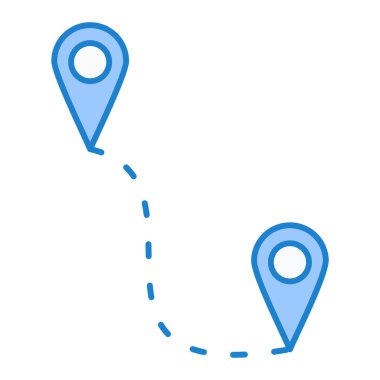 Harita işaretleyici simgesi. konum belirleyici sembol. düz tasarım biçimi.