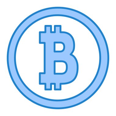 Bitcoin simgesi vektör illüstrasyonu