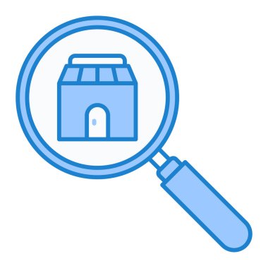 Büyüteç simgesi. vektör illüstrasyonu