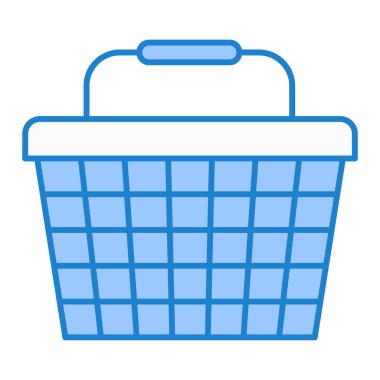 Alışveriş sepeti ikonu. Web için süpermarket arabası vektör simgelerinin basit çizimi