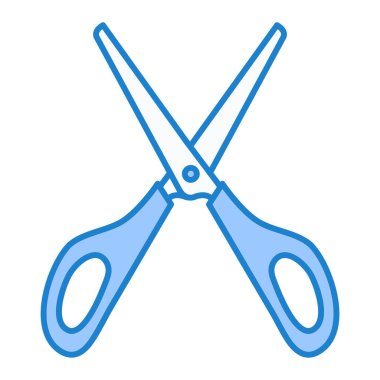 Makas simgesi. Web için makas vektör simgelerinin özet çizimi