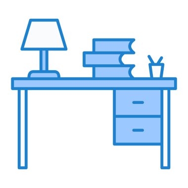 masa lambası masa simgesi vektör illüstrasyon tasarımı