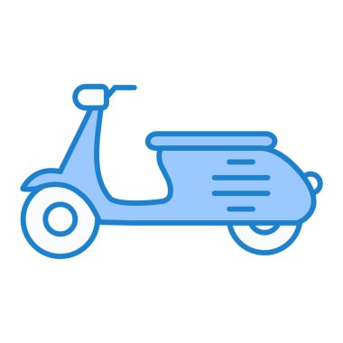 Scooter ikonu. Web için basit iletim bisikleti vektör simgeleri illüstrasyonu