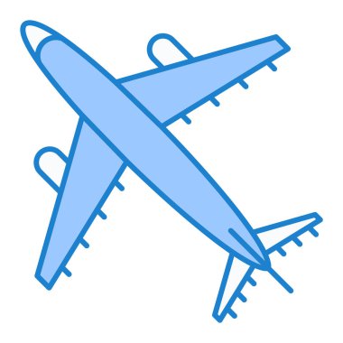 uçak ikonu vektör illüstrasyonu