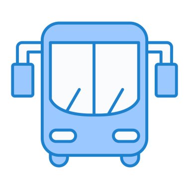 Otobüs. Web simgesi basit illüstrasyon