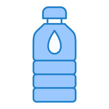 Su şişesi ikonu. Web tasarımı için mineral kavanozu vektör simgelerinin basit çizimi