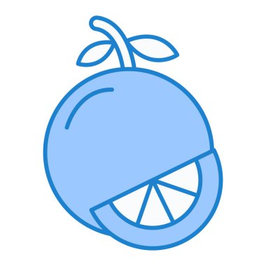 taze limon meyve ikonu vektör çizimi tasarımı