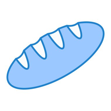 Ekmek ikonu. Fırın gıda sembolü. izole edilmiş kontur vektör çizimi