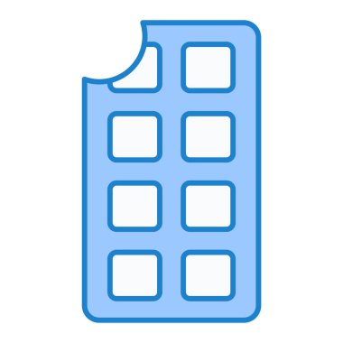 Çikolata ikon vektörü. Ofis havlusu tabelası. izole edilmiş sınır sembolü çizimi