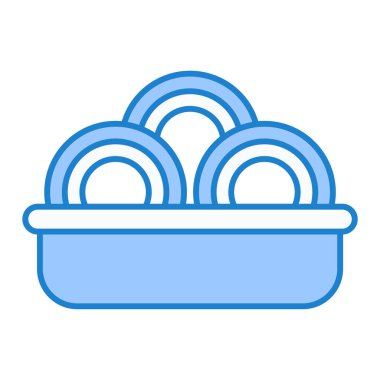 Yiyecek ve içecek çizgisi simgesinin vektör çizimi