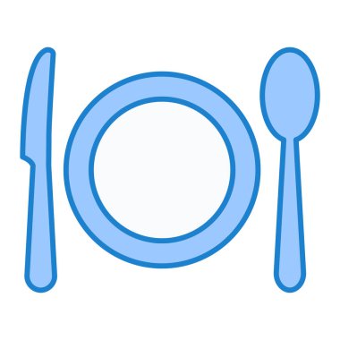 Mutfak aletleri ikonu. özet çizimi 