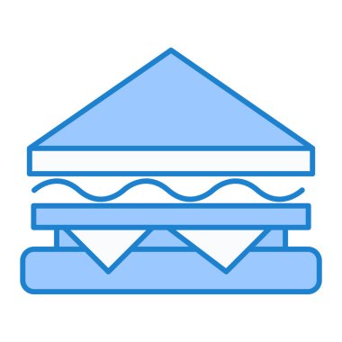 Sandviç vektörü ince çizgi simgesi