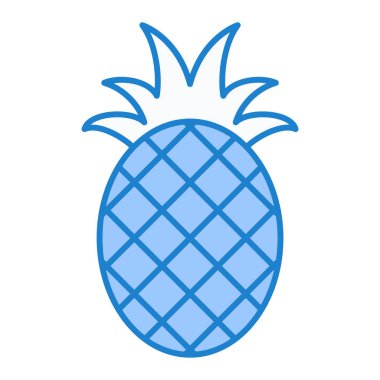 ananas ikonu vektör illüstrasyonu