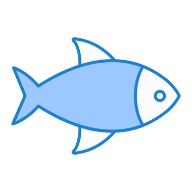balık simgesi vektör illüstrasyonu