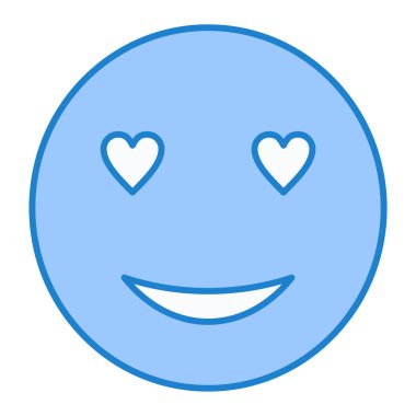 Mutlu yüz simgesi ikon vektör illüstrasyon tasarımı